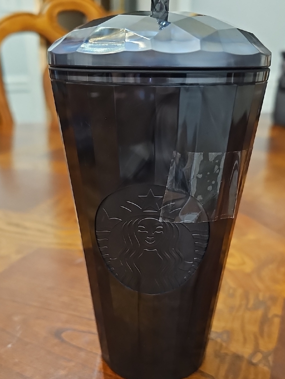 Starbucks Black Faceted Lid Reusable Cup